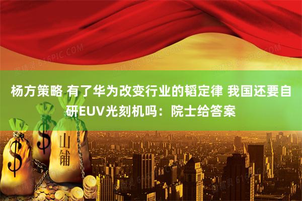 杨方策略 有了华为改变行业的韬定律 我国还要自研EUV光刻机吗：院士给答案